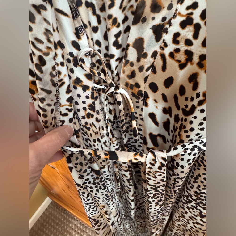 NWT Oscar de la Renta Pink Label Animal Print Robe Size S - Picture 7 of 8